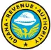 Circular yellow and blue Revenue Authority logo with an eagle at the center and border text around the edge.